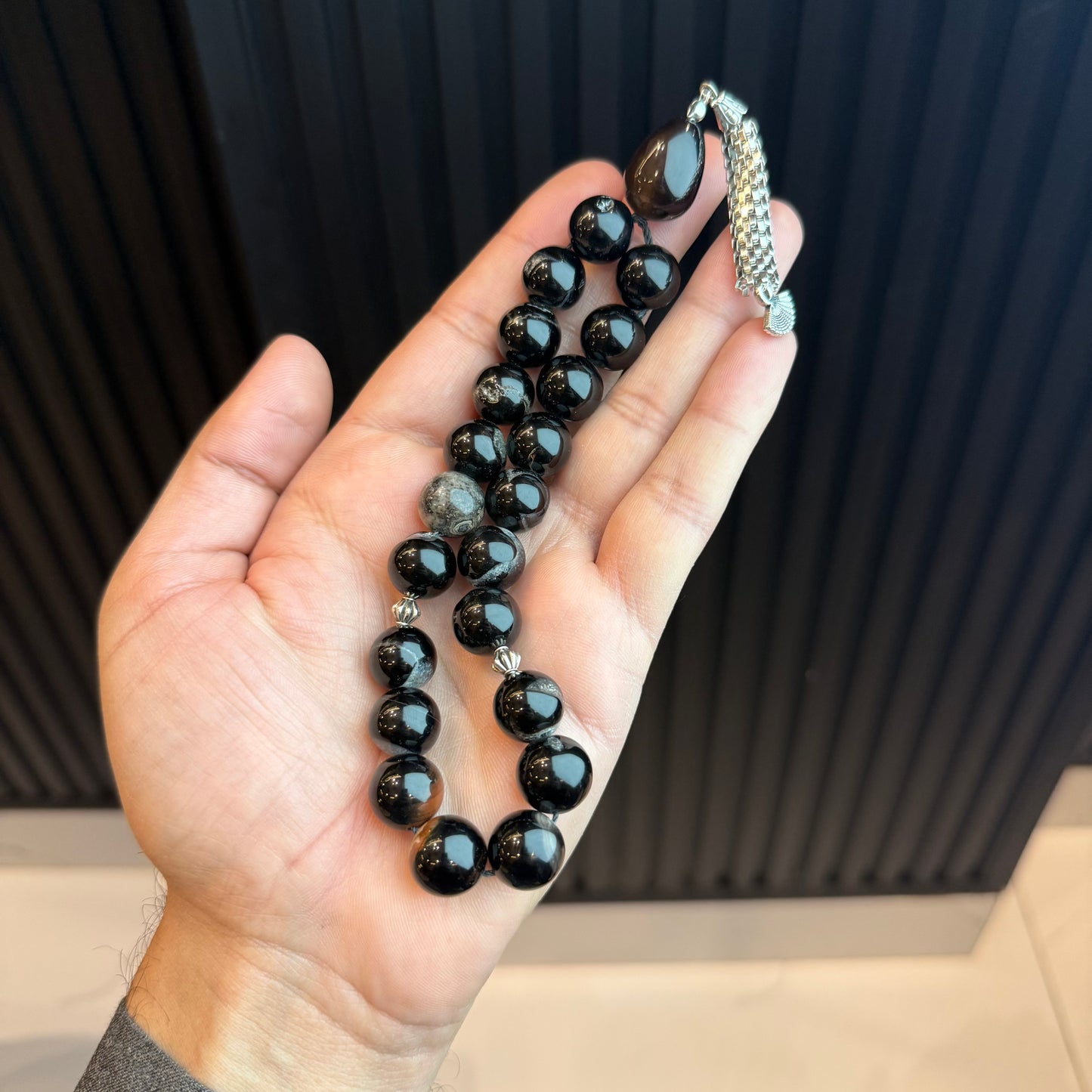 Premium Natural Sulamni Aqeeq Tasbih Classic | Handcrafted Stone Tasbih