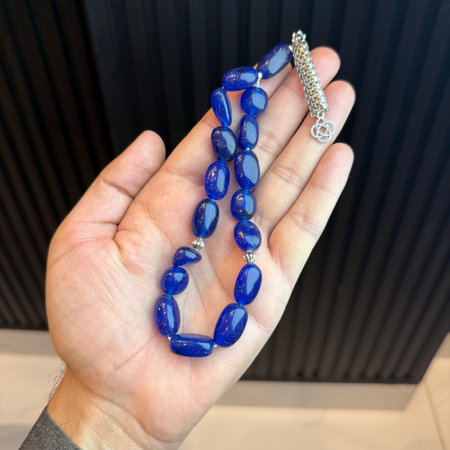 Premium Natural Nellum Dark Colour Tasbih | Handcrafted Stone Tasbih