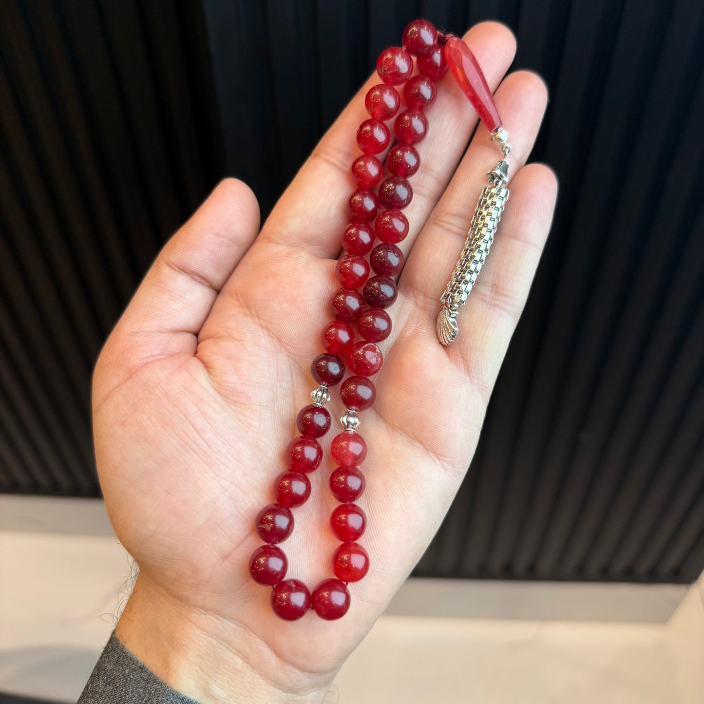 Premium Natural Anari Yaqoot Irani Tasbih | Handcrafted Stone Tasbih