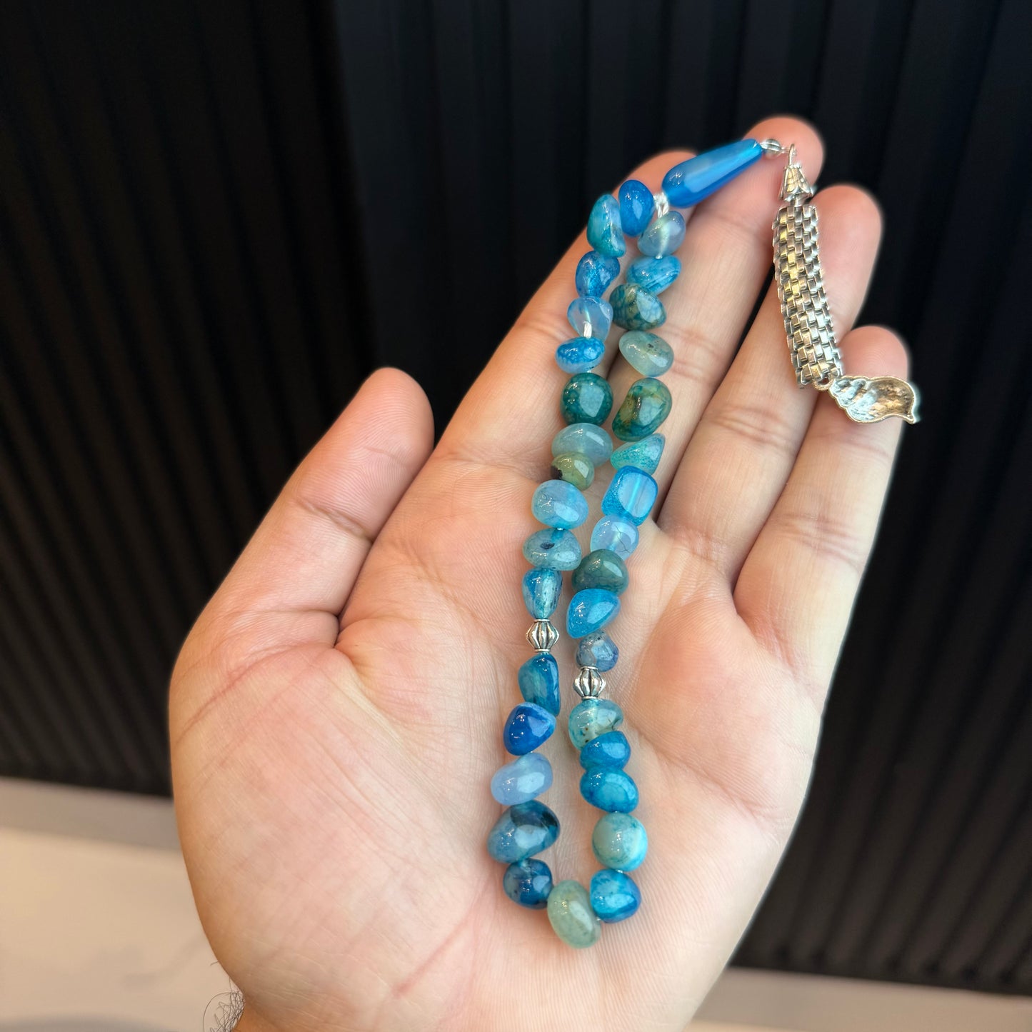 Premium Natural Nellum Aqeeq Tasbih | Handcrafted Stone Tasbih