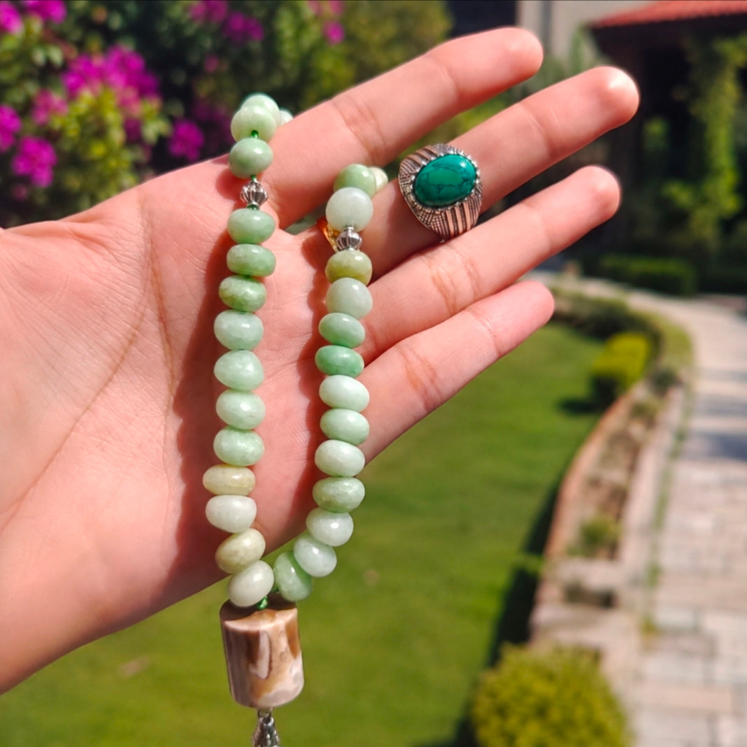 Feroza Ring & Tasbeeh – Elegant Matching Set