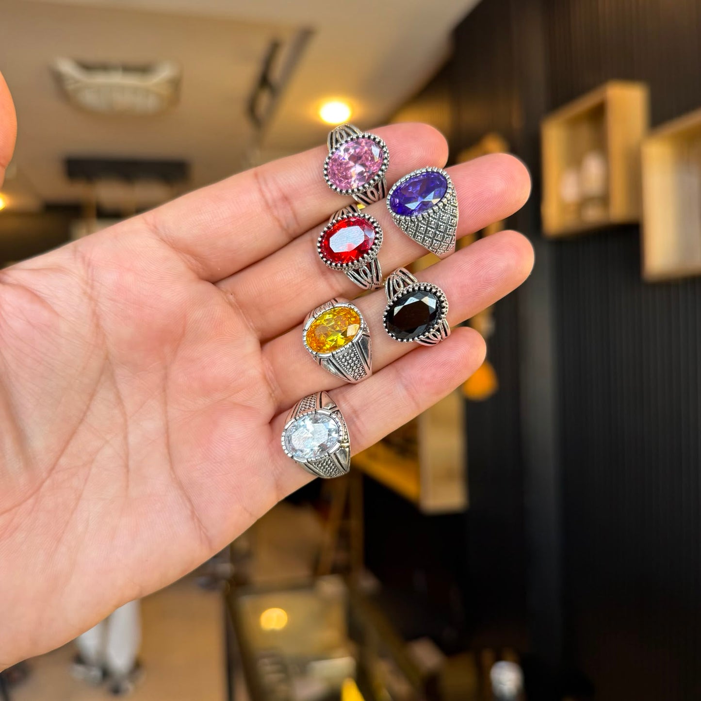 Premium 6 Stone Ring Deal – Stylish & Elegant Collection | Only Rs. 2500