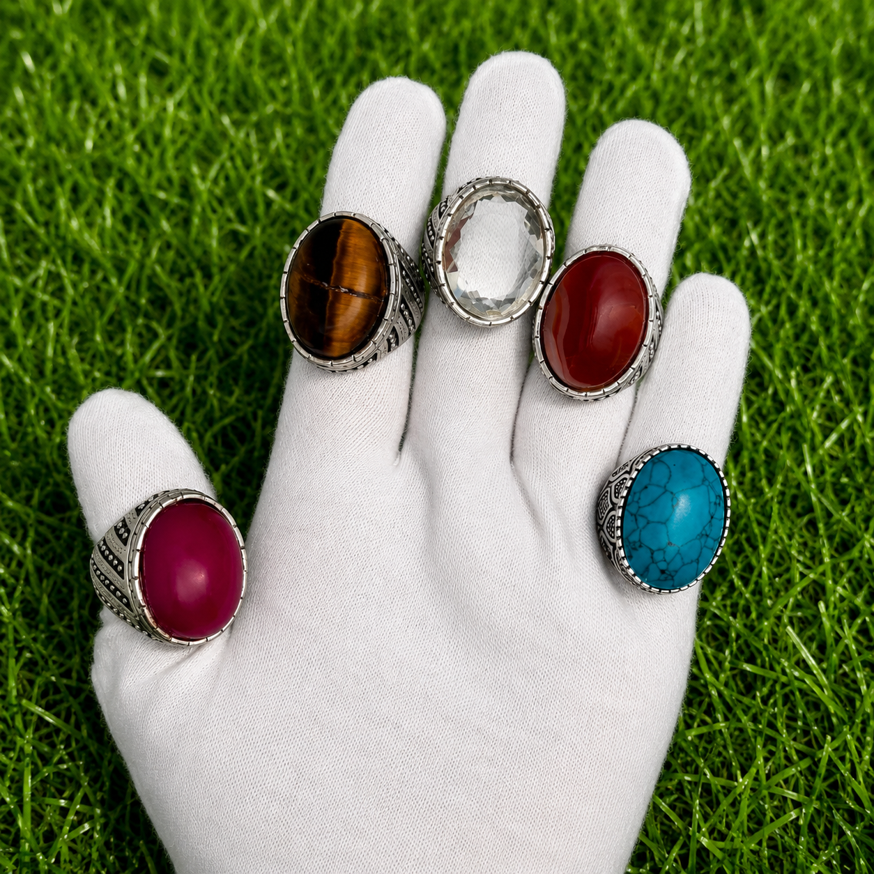 5 Premium Stone Rings Deal – Stylish Collection Only Rs. 2500