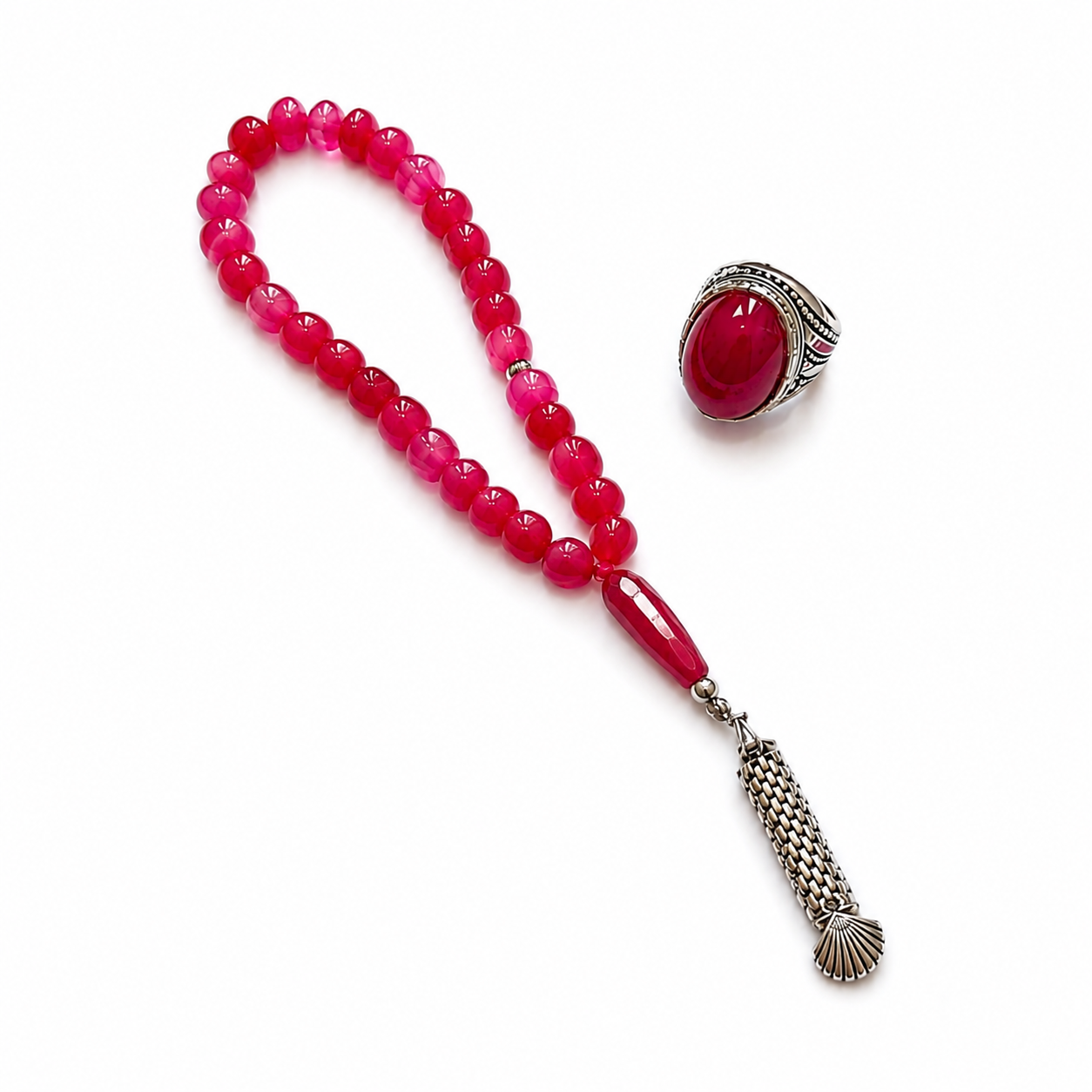 Rubi Tasbeeh & Rubi Aqeeq Ring Deal – Only Rs. 2500