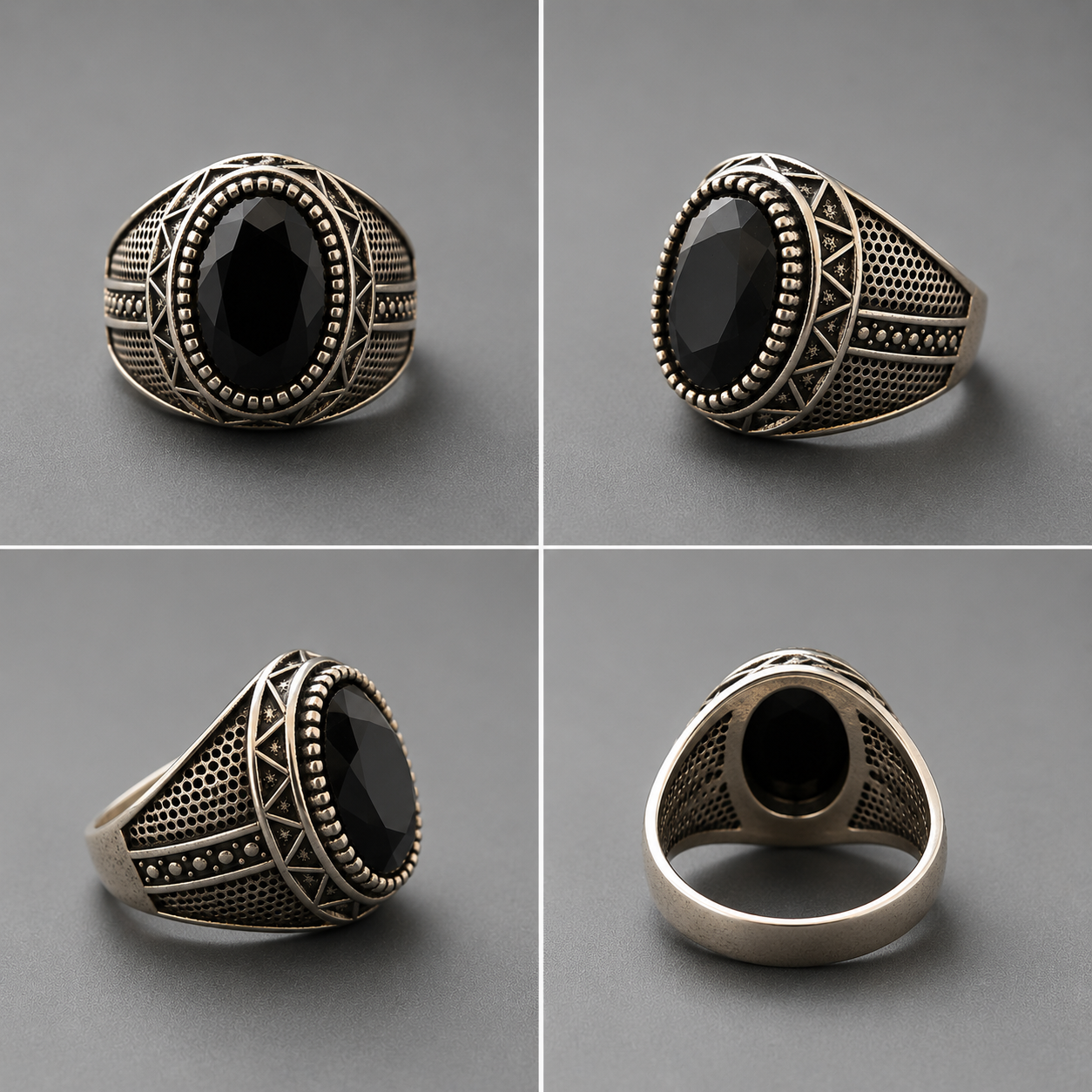 Black Aqeeq beautiful ring