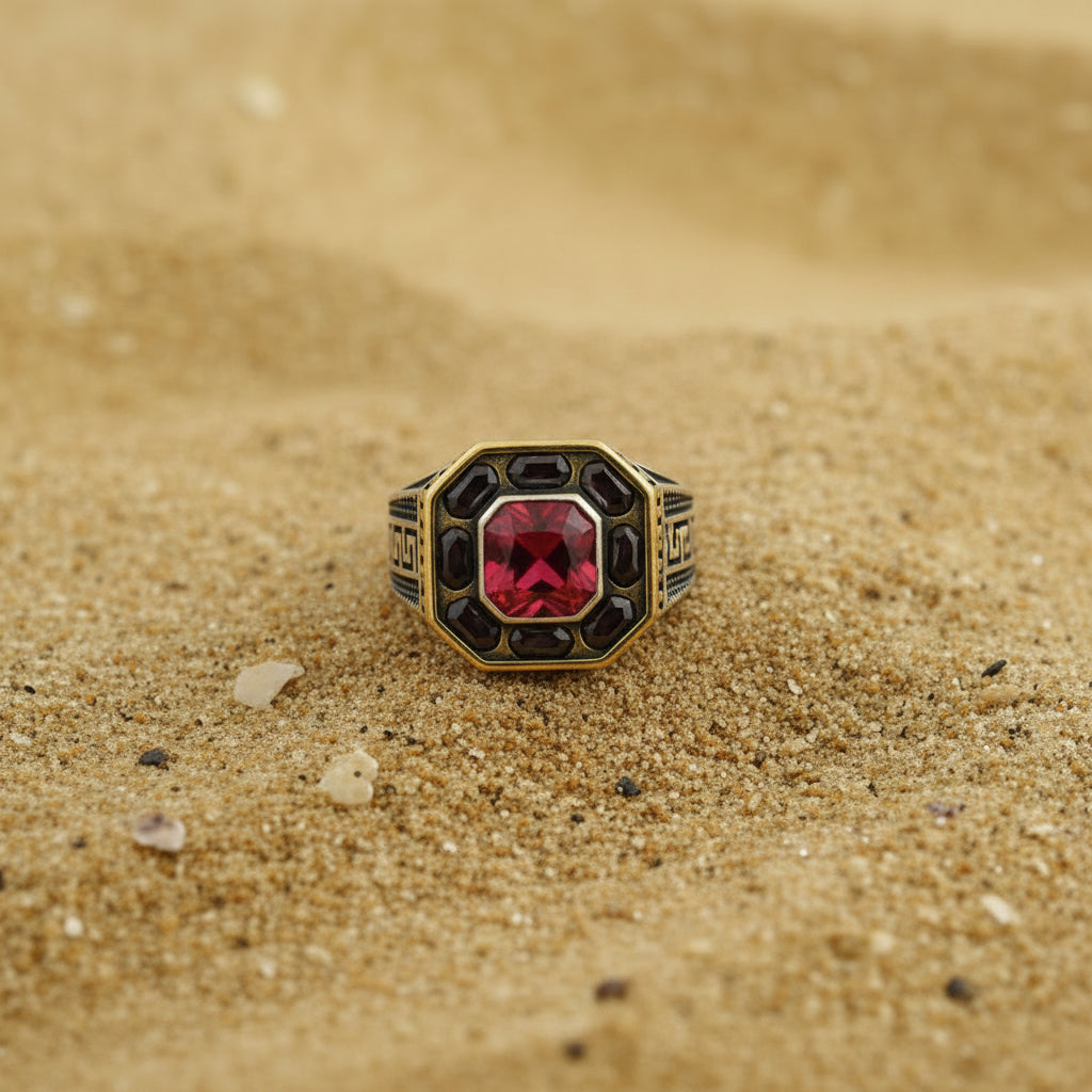 Deal of 7 — 6 rings (Neelum, Black Aqeeq & Feroza Rings with 5 Perfume Kit )| Top Selling Combo Note: Ring size will be confirmed after your order is received.