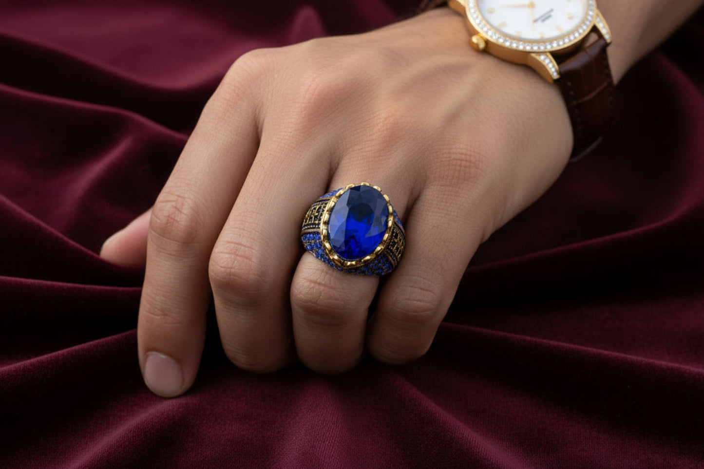 Deal of 7 — 6 rings (Neelum, Black Aqeeq & Feroza Rings with 5 Perfume Kit )| Top Selling Combo Note: Ring size will be confirmed after your order is received.
