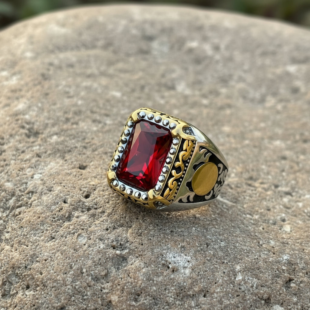 Ruby Turkish  Ring with Free Home Delivery