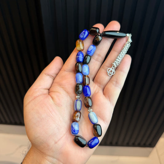 Premium Natural Nellum mix colourTasbih | Handcrafted Stone Tasbih
