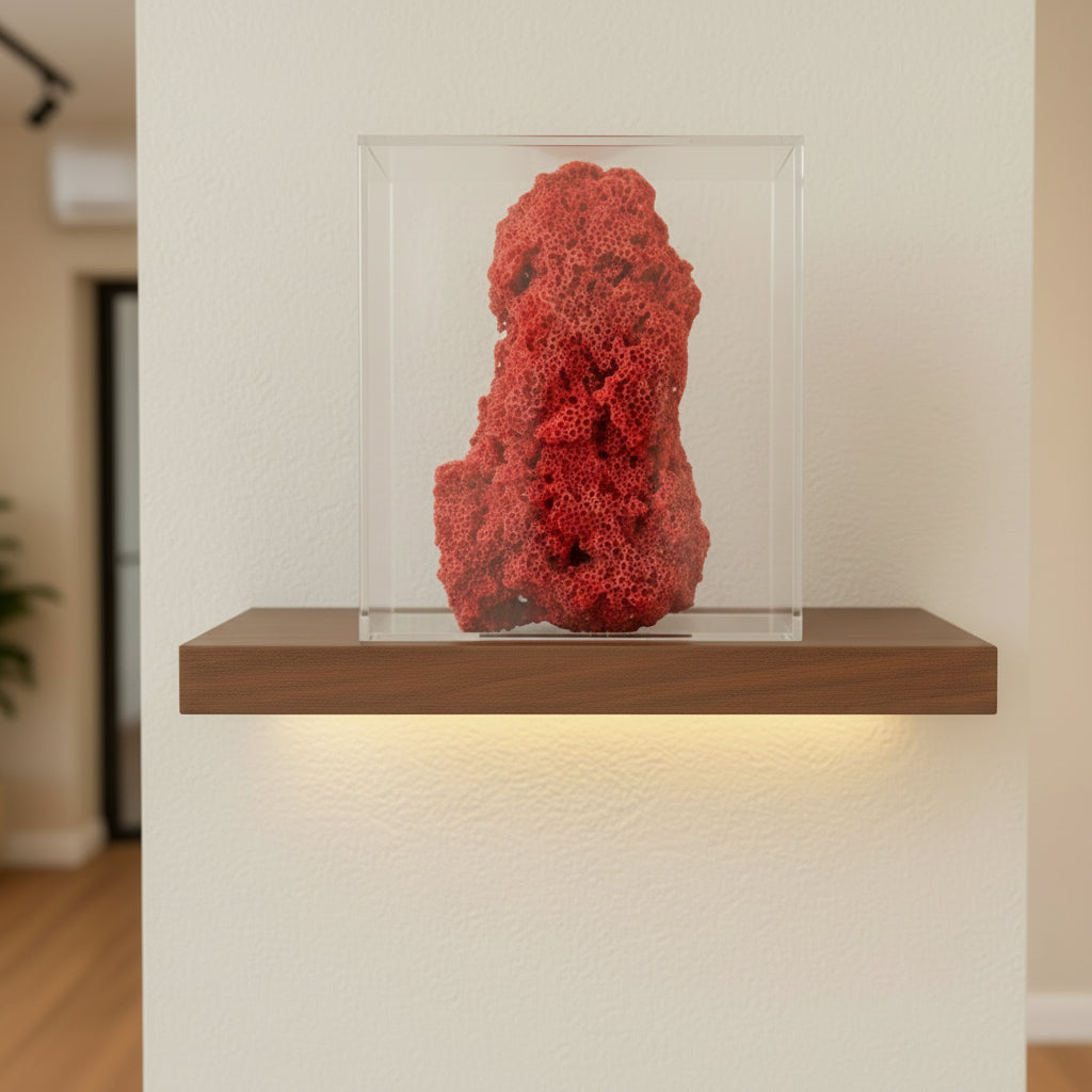 Natural Red Coral (Marjan) Specimen – 143 Grams