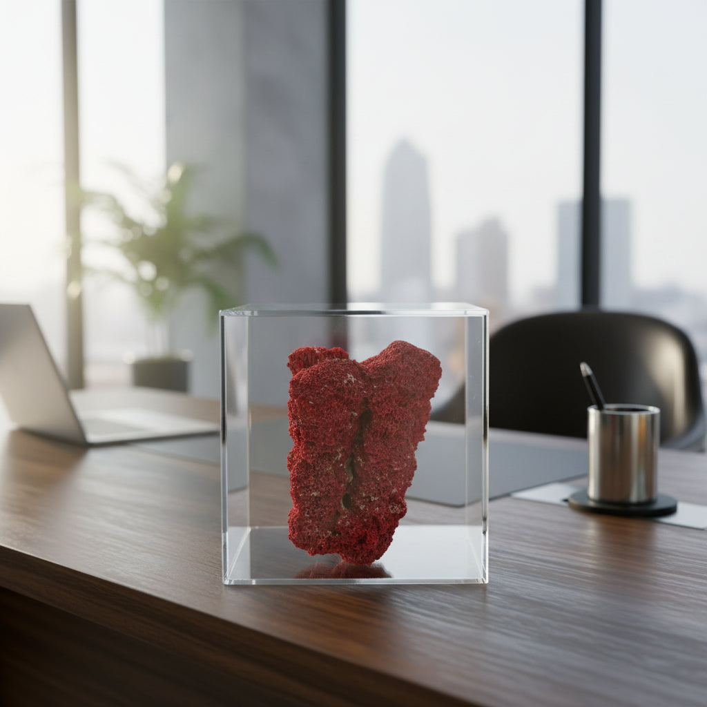 Natural Red Coral (Marjan) Specimen – 242 Grams