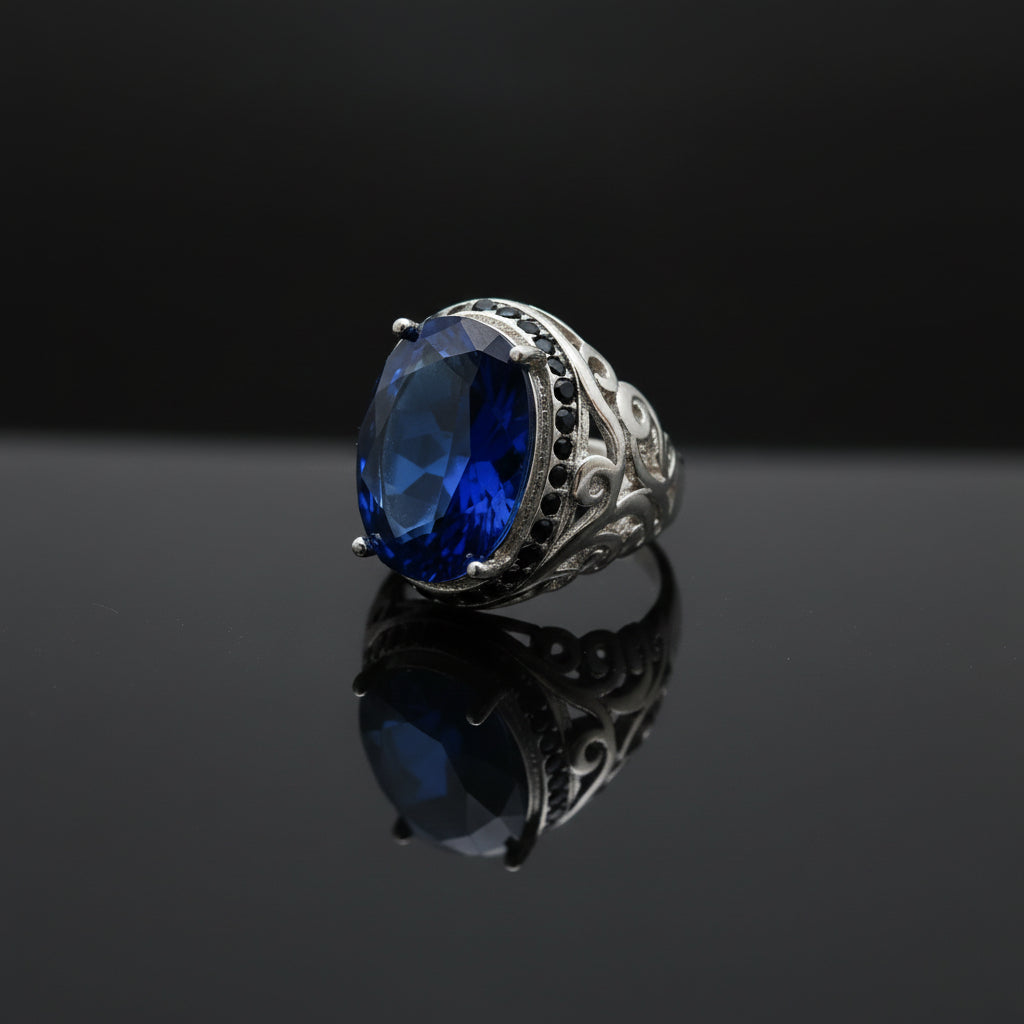 Neelam stone ( Blue sapphire)Ring Top Quality with free home delivery
