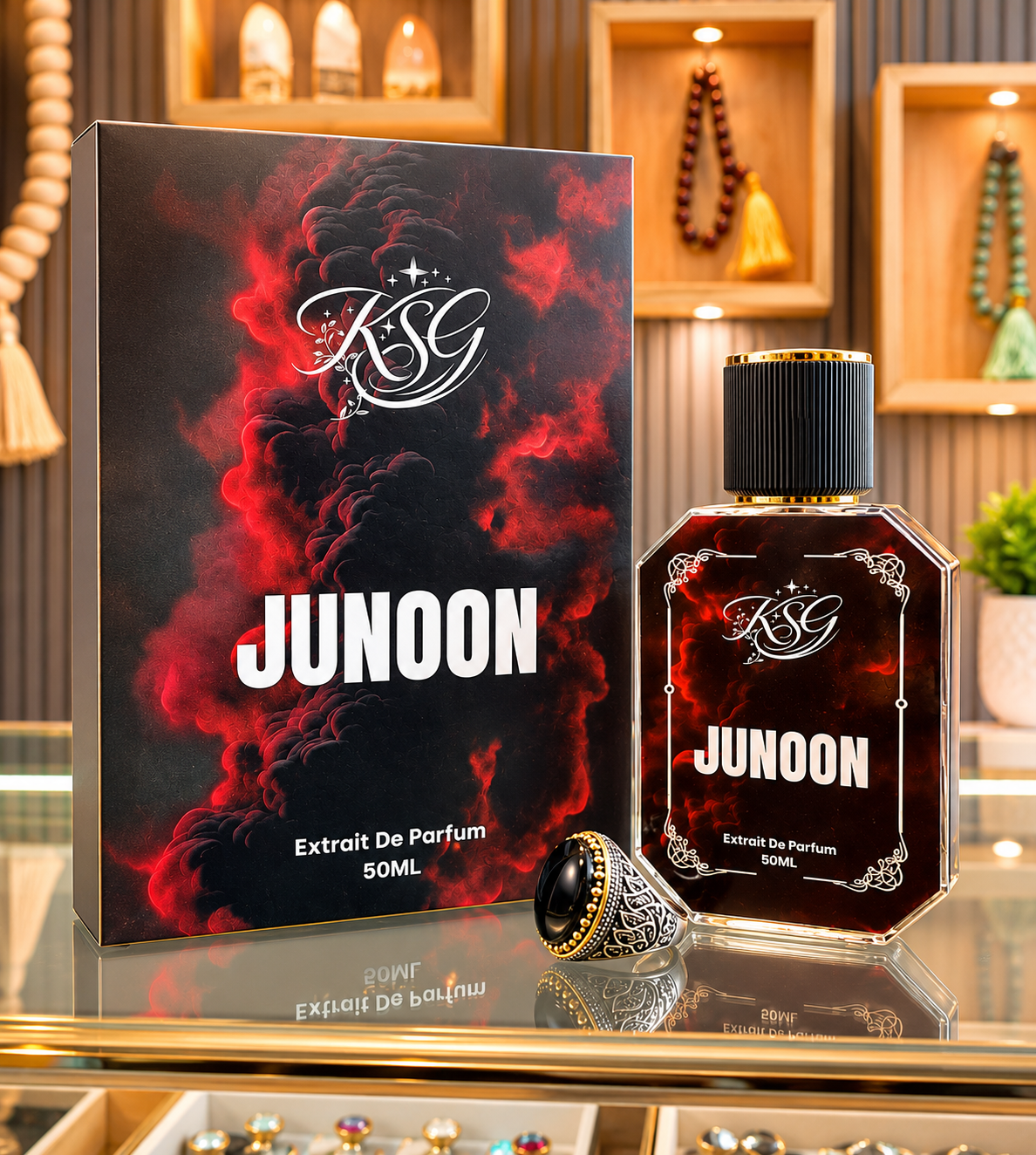 Junoon Perfume + FREE Aqeeq Ring – The Ultimate Luxury Deal