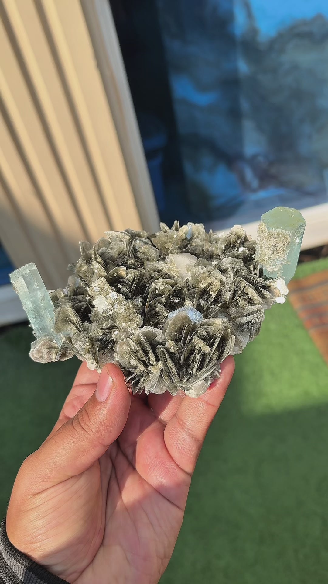 Natural Aquamarine on Matrix Specimen – Nagar, Pakistan