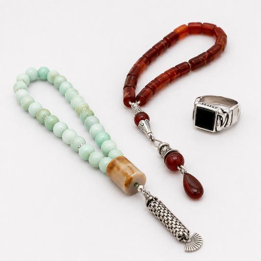 Premium Tasbeeh & Ring Deal – Elegant Collection Only Rs. 2500