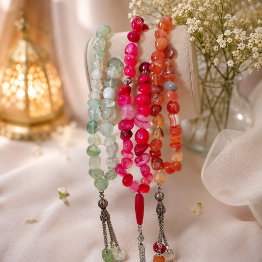 Premium Natural Stone Tasbeeh Collection | Elegant Handcrafted Prayer Beads | Rs. 2800