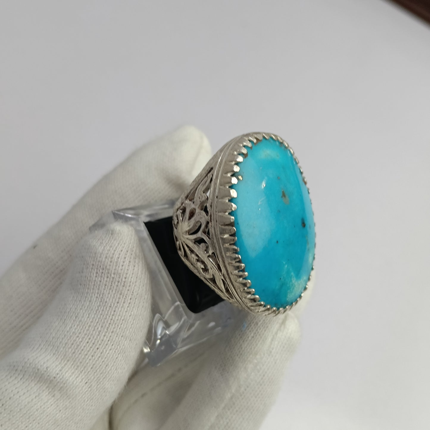Irani Shejri Feroza Stone Ring in Premium Silver – Advance Payment Only