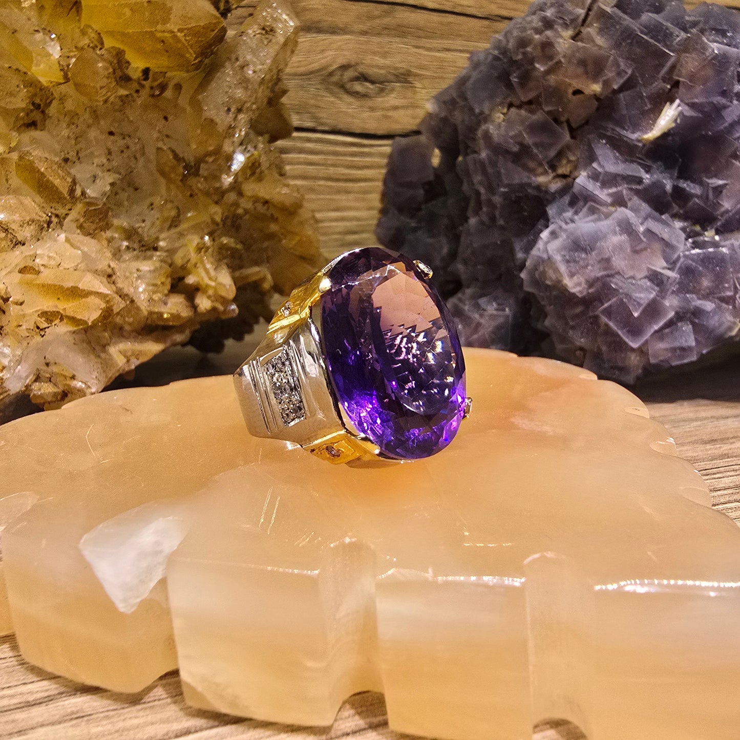 Amethyst Stone Ring in Pure Silver – Free Home Delivery