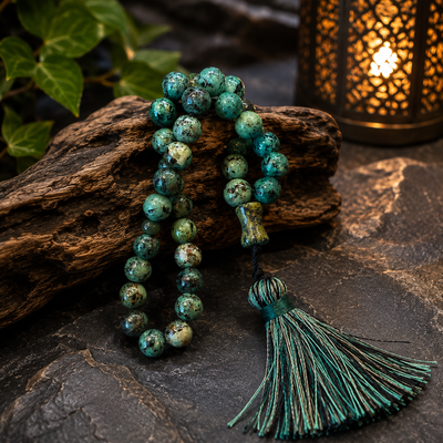 Premium Feroza Tasbeeh – Natural Stone | Elegant Islamic Gift | Rs. 4500