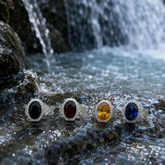 Stunning Gemstone Rings Deal – 4 Beautiful Rings Only Rs. 2000