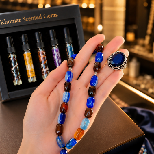Luxury Tasbeeh & Aqeeq Ring Deal with Perfume Tester Kit – Only Rs. 3,500