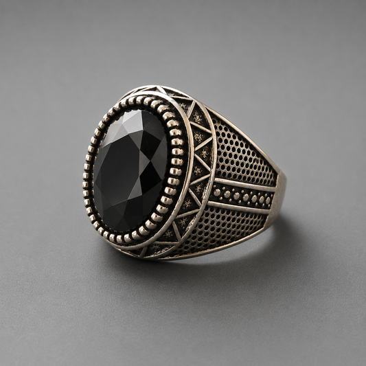 Black Aqeeq beautiful ring